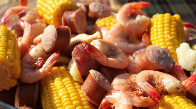 Low Country Shrimp Boil | Corn, Sausage, Shrimp and Seasonings